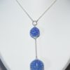 Collier "Two twisty" bleu. – Image 2