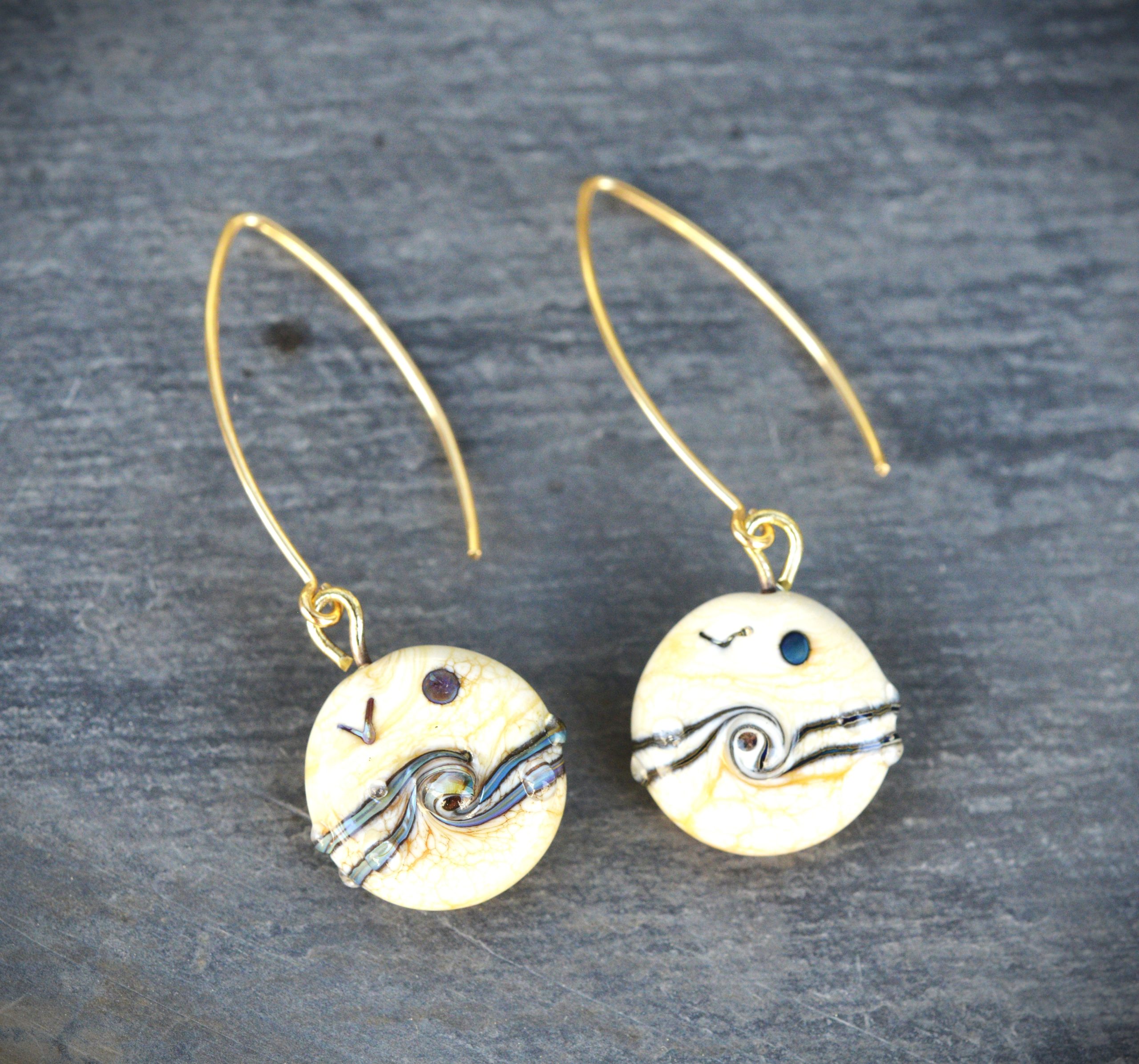 Boucles d'oreilles "Esquisse" paysage – Image 3