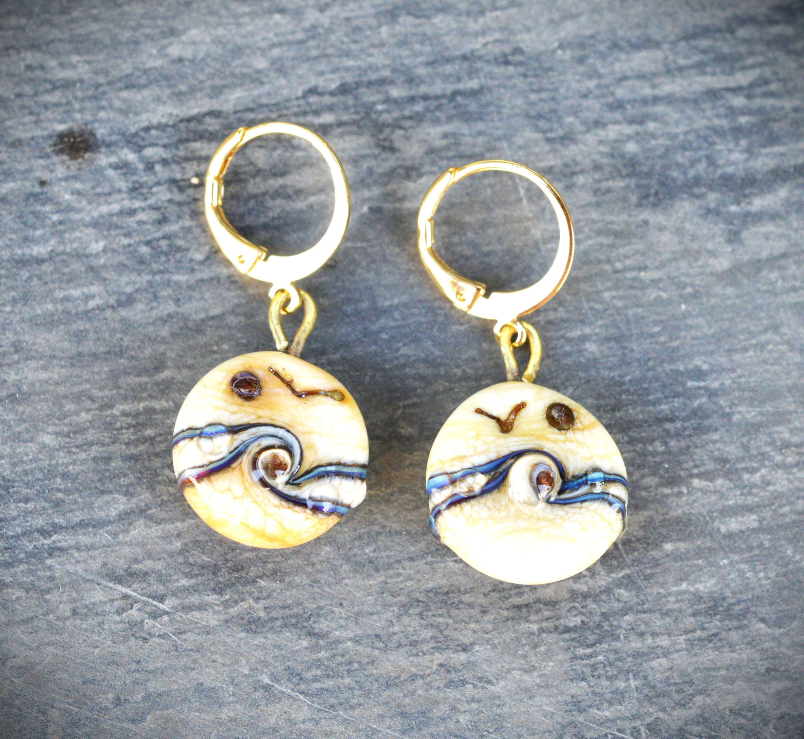 Boucles d'oreilles "Esquisse" paysage – Image 2